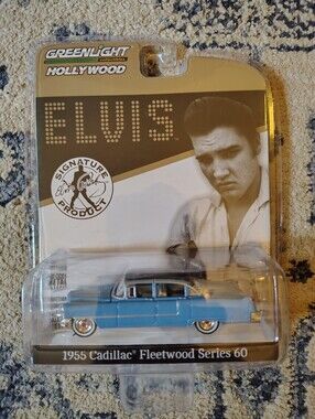 GreenLight Hollywood Elvis 1955 Cadillac Fleetwood Series 60 - Light Blue